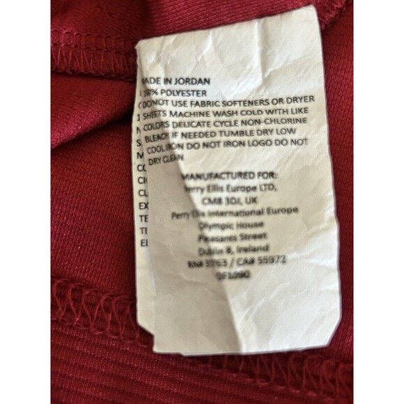 Cubavera  Men's XXL Red 100% Polyester Ribbed Knit 3 Button Short Sleeve Polo - Picture 16 of 16